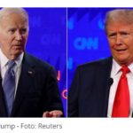 Primeira pesquisa Ipsos após atentado contra Trump indica empate com Biden dentro da margem de erro